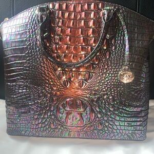 NWT Brahmin Black Pearl Ombre Melbourne Large Duxbury  Satchel